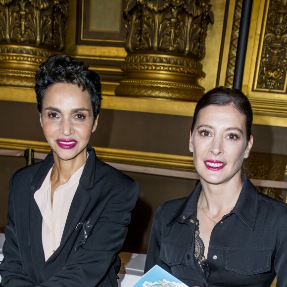 Farida Khelfa et Marie-Agnès Gillot - Défilé de mode prêt-à-porter printemps-été 2019 "Stella McCartney" à l'Opéra Garnier à Paris. Le 1er octobre 2018 © Olivier Borde / Bestimage