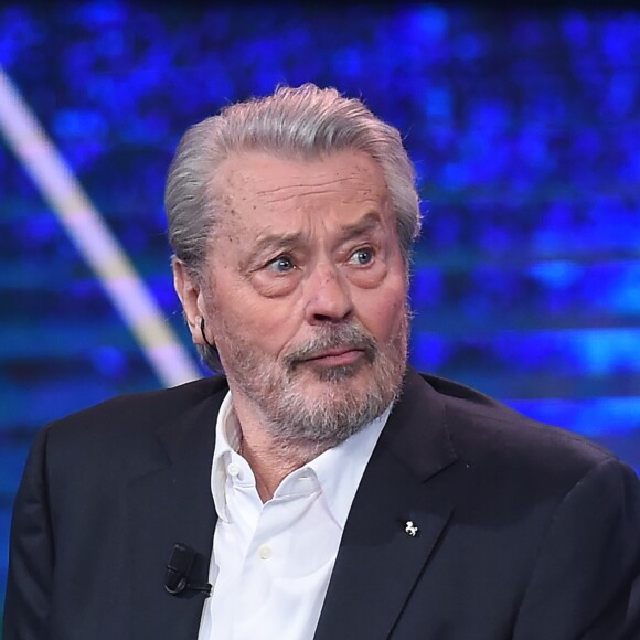 Alain Delon, invité de l'émission télé "Che tempo che fa" à Milan en Italie le 25 mars 2018.