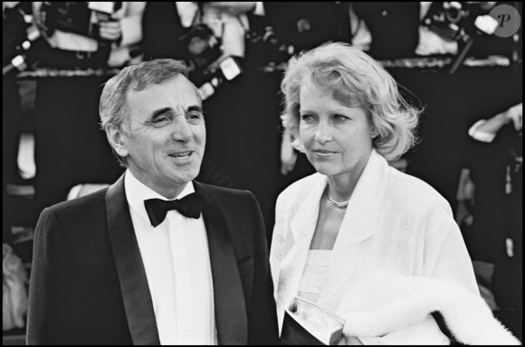 Charles Aznavour et sa femme Ulla en 1985