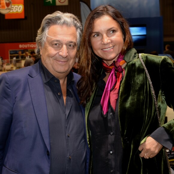 Exclusif - Christian Clavier et sa compagne Isabelle de Araujo - Soirée Renault à l'occasion de l'ouverture de la 120ème édition du Mondial de l'Automobile 2018 au Paris Expo Porte de Versailles à Paris le 2 octobre 2018. © Rachid Bellak/Bestimage