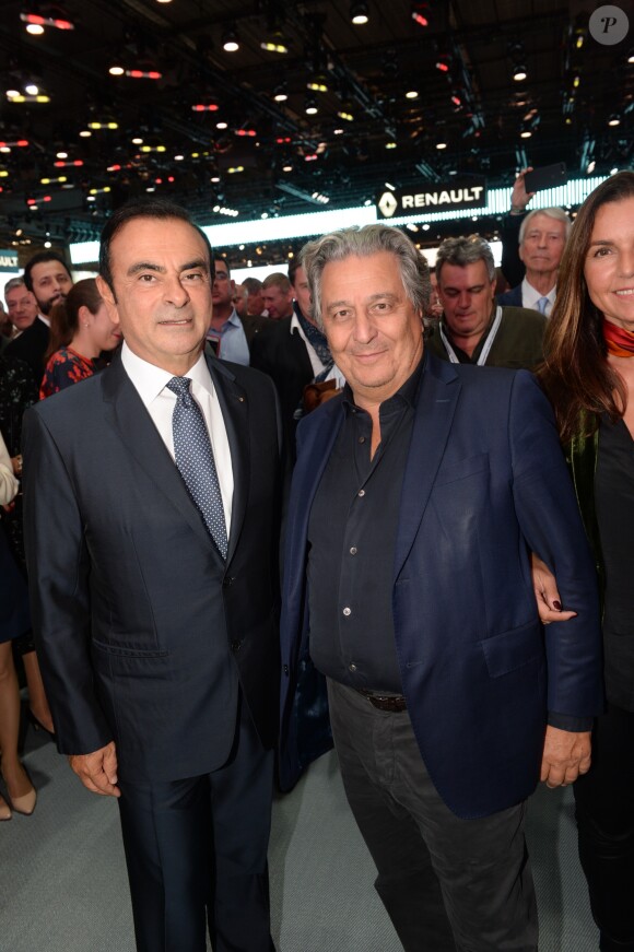 Exclusif - Carlos Ghosn (Président-directeur général de Renault), Christian Clavier - Soirée Renault à l'occasion de l'ouverture de la 120ème édition du Mondial de l'Automobile 2018 au Paris Expo Porte de Versailles à Paris le 2 octobre 2018. © Rachid Bellak/Bestimage