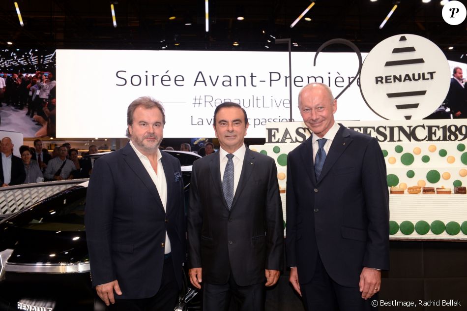 Exclusif Pierre Herme Carlos Ghosn President Directeur General De Renault Thierry Bollore Directeur General Adjoint Du Groupe Renault Soiree Renault A Purepeople