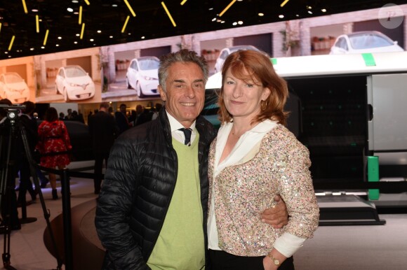 Exclusif - Gérard Holtz et sa femme Muriel Mayette - Soirée Renault à l'occasion de l'ouverture de la 120ème édition du Mondial de l'Automobile 2018 au Paris Expo Porte de Versailles à Paris le 2 octobre 2018. © Rachid Bellak/Bestimage