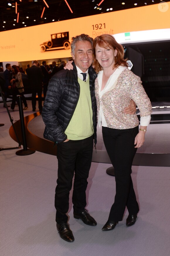 Exclusif - Gérard Holtz et sa femme Muriel Mayette - Soirée Renault à l'occasion de l'ouverture de la 120ème édition du Mondial de l'Automobile 2018 au Paris Expo Porte de Versailles à Paris le 2 octobre 2018. © Rachid Bellak/Bestimage