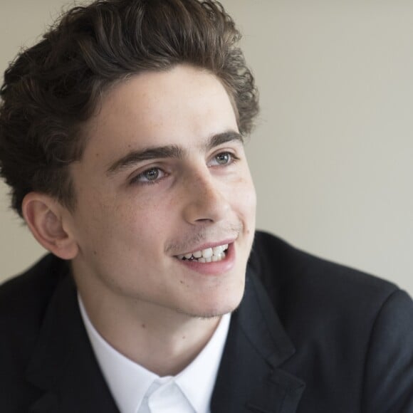 Timothee Chalamet lors d'une conférence de presse à Beverly Hills le 13 septembre 2018