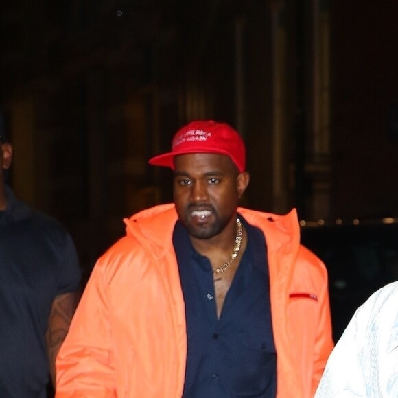 Exclusif - Kim Kardashian et son mari Kanye West arrivent à leur hôtel après avoir diner à New York, le 29 septembre 2018