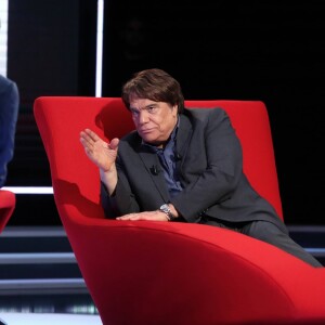 Exclusif - Enregistrement de l'émission "Le Divan" présentée par Marc-Olivier Fogiel avec Bernard Tapie en invité, le 3 février 2017 © Dominique Jacovides / Bestimage