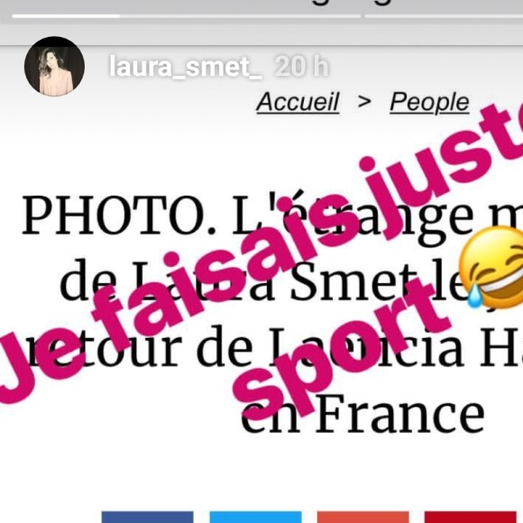 Laura Smet répond à une rumeur sur Instagram, le 7 octobre 2018.
