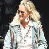 Exclusif - Laeticia Hallyday fait une grande virée sur les Harley-Davidson de Johnny avec Pierre Billon, Philippe Fatien et Fabrice Le Ruyet (mari d'Anne Marcassus) à Los Angeles le 28 septembre 2018.