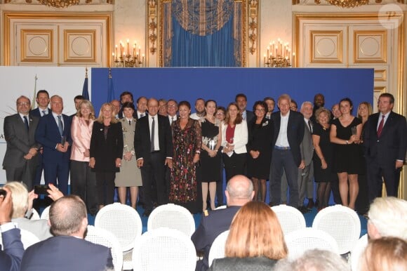 Exclusif - Franck Raviot, Didier Deschamps, Joëlle Garriaud-Maylam, Guy Stéphan, Jean-Yves Le Drian, Patrick Poivre d'Arvor, Guy Savoy, Abd al Malik et les lauréats - Remise du Grand Prix du rayonnement français au Quai d'Orsay à Paris. Le 2 octobre 2018 © Coadic Guirec / Bestimage