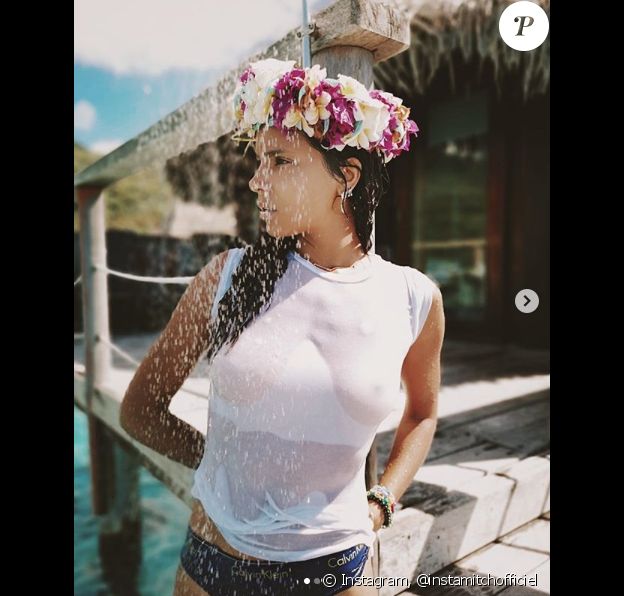 Shy'm très sexy à Tahiti, deux clichés dévoilés le 10 octobre 2018.