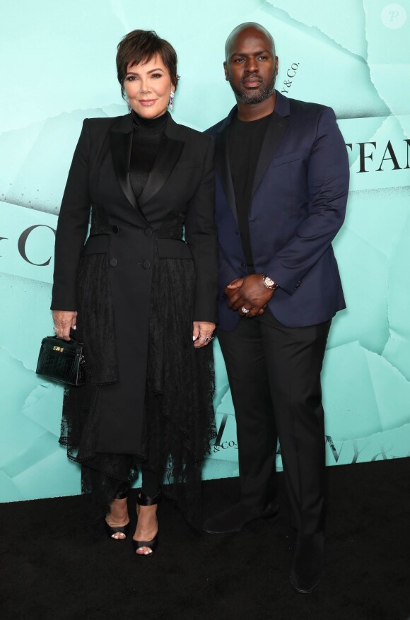 Kris Jenner et son compagnon Corey Gamble à la soirée "2018 Tiffany Blue Book Collection: The Four Seasons of Tiffany" au Studio 525 à New York, le 9 octobre 2018.