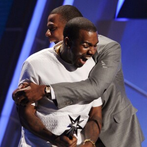 Kanye West et JAY-Z aux BET Awards 2012 à Los Angeles. Juillet 2012.