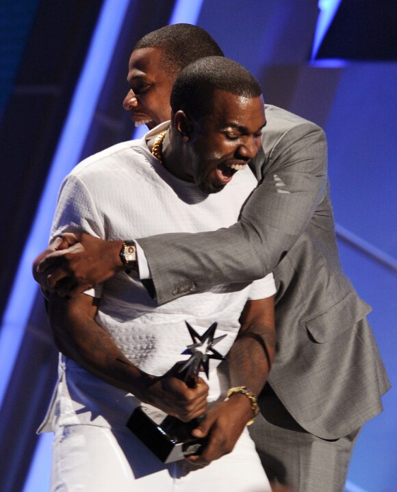 Kanye West et JAY-Z aux BET Awards 2012 à Los Angeles. Juillet 2012.
