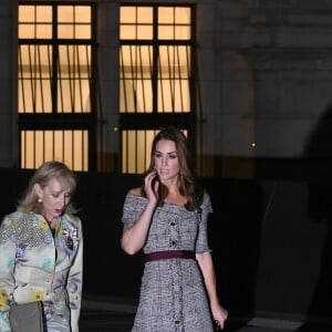 Kate Middleton, duchesse de Cambridge, assiste à l'ouverture du département de la photographie du V&A (Victoria and Albert) Museum à Londres, le 10 octobre 2018.