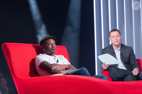 Exclusif - Enregistrement de l'émission "Le Divan" avec MC Solaar en invité et présentée par Marc-Olivier Fogiel. Emission diffusée le 12 octobre sur France 3. © Cyril Moreau / Bestimage