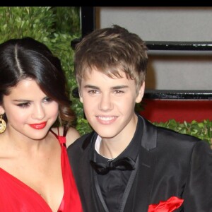 Justin Bieber et Selena Gomez - Soirée Vanity Fair au Sunset Tower Hotel le 27 février 2011.