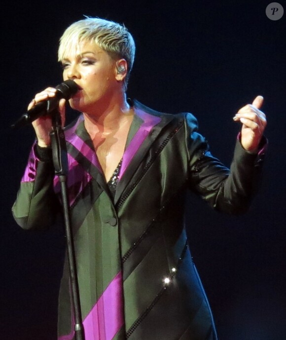 Pink en concert à Perth en Australie le 4 juillet 2018.