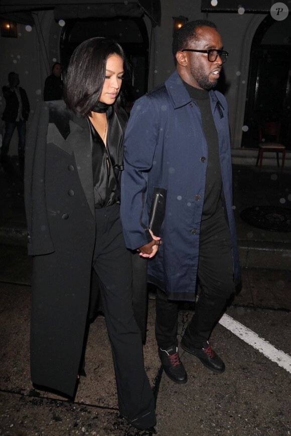 Diddy et sa compagne Cassie Ventura à West Hollywood. Le 22 mars 2018.