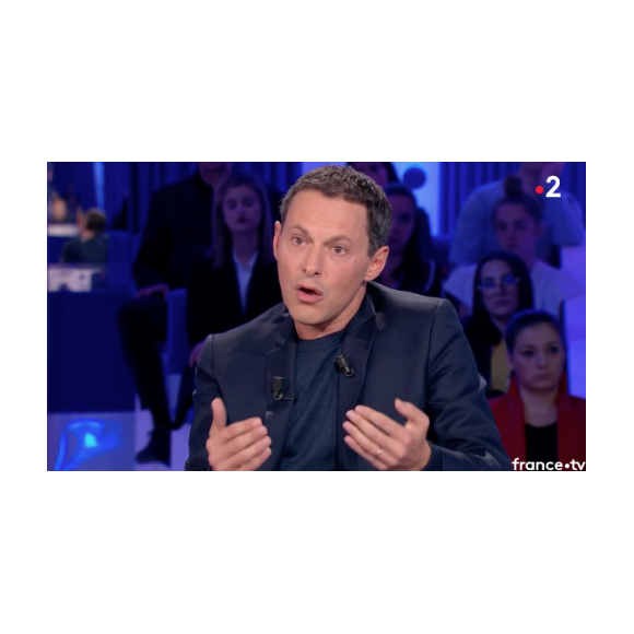 Marc-Olivier Fogiel face à Charles Consigny sur le plateau d''On n'est pas couché" sur France 2 le 20 octobre 2018.