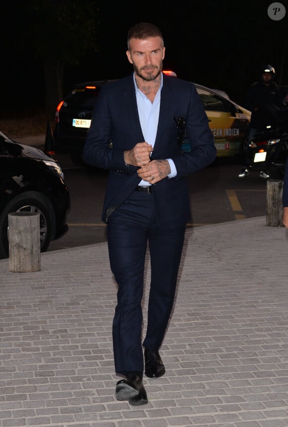 David Beckham est allé diner à une soirée Louis Vuitton à Paris, le 1er octobre 2018.