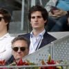 Carlos, le frère de Fernando, Sofía Palazuelo - Fernando Fitz-James Stuart (futur duc d'Albe) en famille aux masters de Madrid le 12 mai 2018
