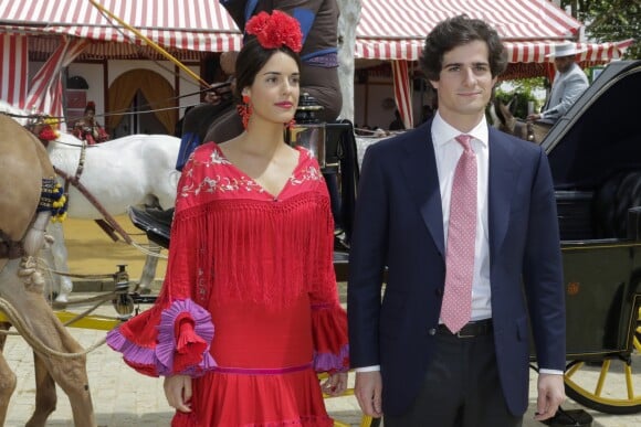Sofia Palazuelo - Fernando Fitz-James Stuart (futur duc d'Albe) à la foire de Seville le 30 avril 2017.