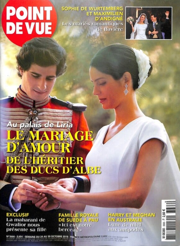Le mariage royal de Fernando Fitz-James Stuart, duc de Huéscar, et sa fiancée, Sofía Palazuelo, le 6 octobre 2018.