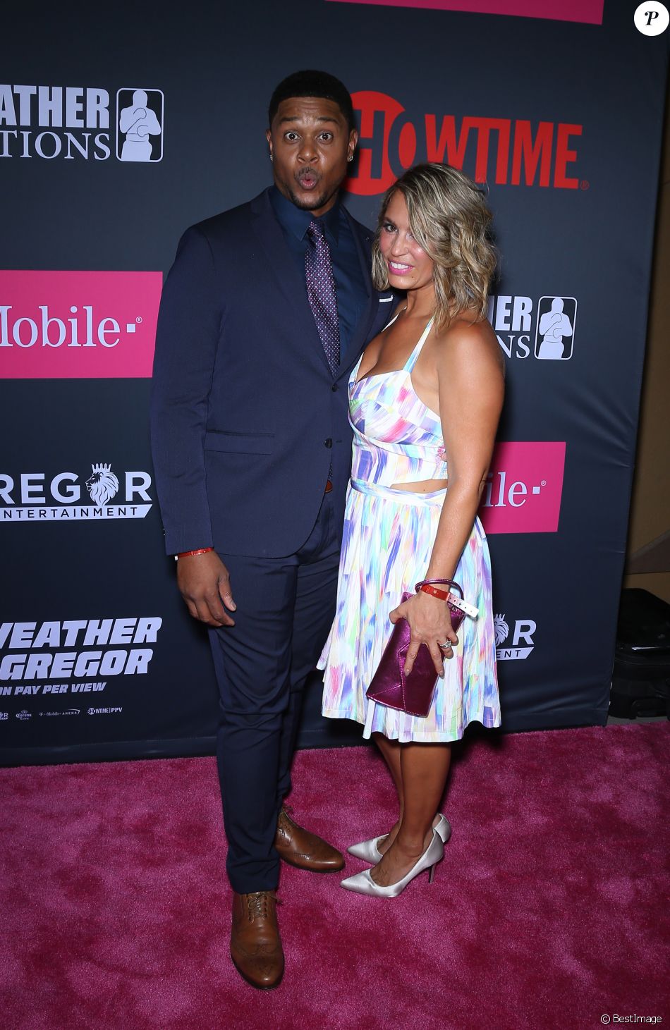 Pooch Hall et sa femme Linda Hall Les célébrités arrivent au TMobile
