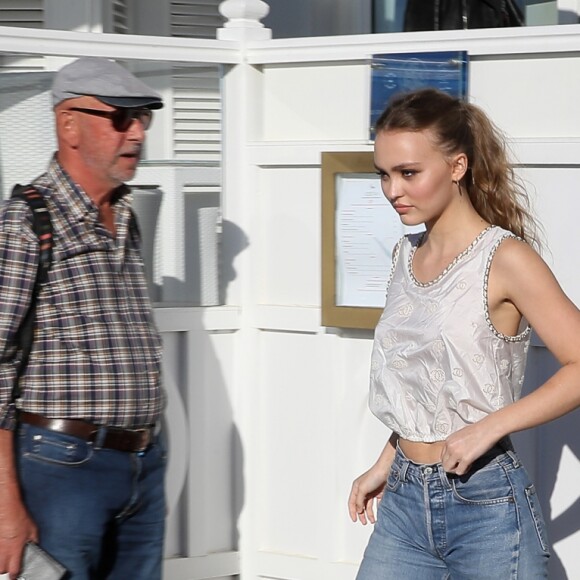 Lily-Rose Depp - Avant-première du film en compétition "Les fauves" lors de la 5ème édition du festival international du cinéma de Saint-Jean-de-Luz le 2 Octobre 2018. © Patrick Bernard/ Bestimage