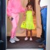 Kim Kardashian et sa fille North West - Kim Kardashian arrive avec ses enfants à la soirée SNL de son mari K. West & L. Pump à New York, le 29 septembre 2018.