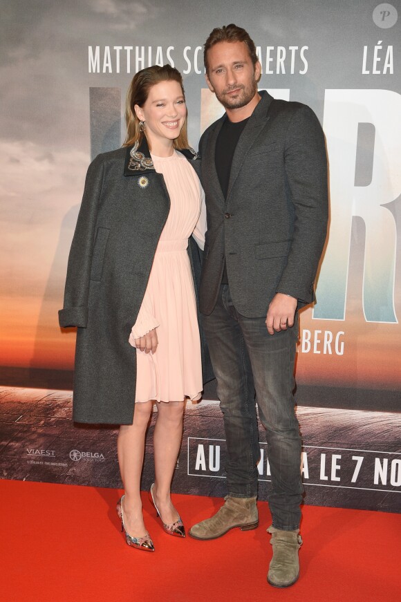 Léa Seydoux et Matthias Schoenaerts à la première de "Kursk" à la Cité du Cinéma à Saint-Denis, le 25 octobre 2018. © Guirec Coadic/Bestimage