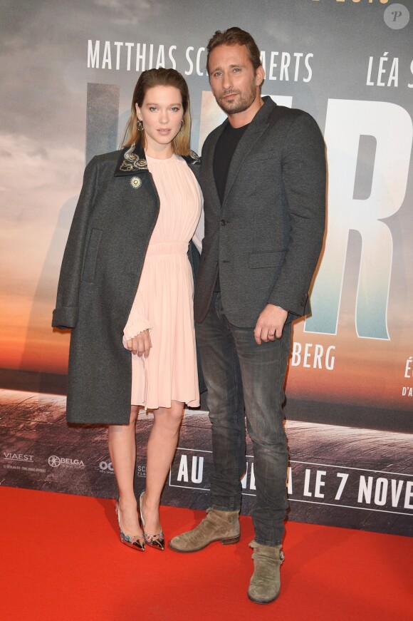 Léa Seydoux et Matthias Schoenaerts à la première de "Kursk" à la Cité du Cinéma à Saint-Denis, le 25 octobre 2018. © Guirec Coadic/Bestimage