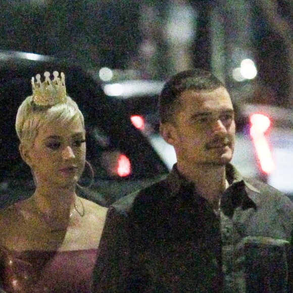 Katy Perry fête son anniversaire au Barton G Restaurant ! West Hollywood, Los Angeles, le 25 octobre 2018, avec Orlando Bloom et son fils Flynn.