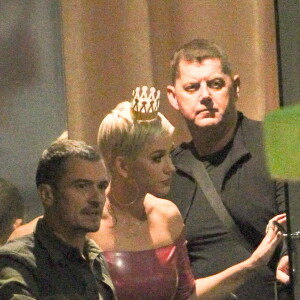 Katy Perry fête son anniversaire au Barton G Restaurant ! West Hollywood, Los Angeles, le 25 octobre 2018, avec Orlando Bloom et son fils Flynn.