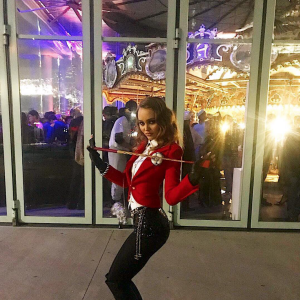 Lily-Rose Depp a assisté à la soirée d'Halloween organisée par V Magazine et Chanel au Jane's Carousel. New York, le 26 octobre 2017.