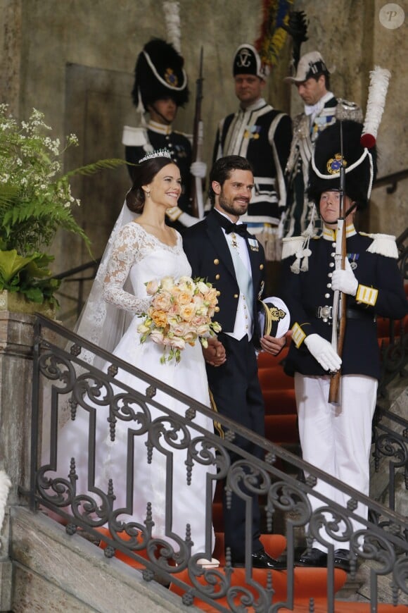 Mariage du prince Carl Philip de Suède et Sofia Hellqvist à la chapelle du palais royal de Stockholm. Le 13 juin 2015