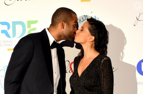 Exclusif - Tony Parker (président du festival Lyon gagne avec ses femmes) et sa femme Axelle Francine - Soirée "Par Coeur Gala" à l'Abbaye de Collonges à Lyon, France, le 14 septembre 2018. © Romain Doucelin/Bestimage
