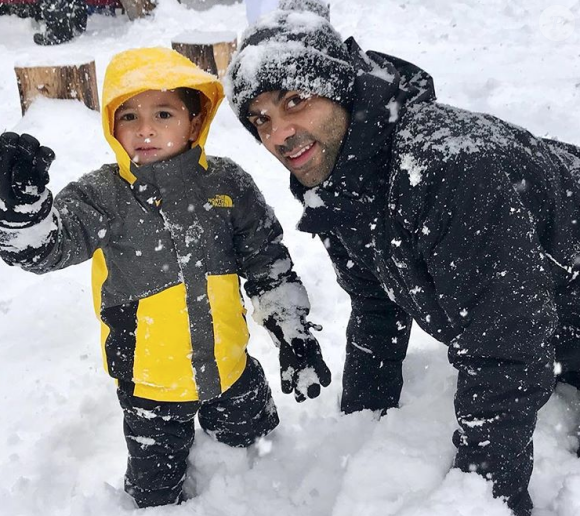 Tony Parker avec son fils Josh. Photo publiée sur Instagram en février 2018.
