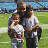 Tony Parker avec ses fils Josh et Liam en septembre 2018.
