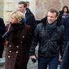 Le président de la République française Emmanuel Macron et sa femme la Première Dame Brigitte Macron en week-end de 3 jours à Honfleur le 1er novembre 2018.