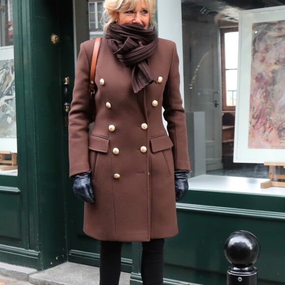 Le président de la République française Emmanuel Macron et sa femme la Première Dame Brigitte Macron en week-end de 3 jours à Honfleur le 1er novembre 2018.