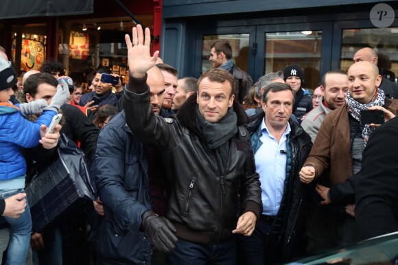 Le président de la République française Emmanuel Macron et sa femme la Première Dame Brigitte Macron en week-end de 3 jours à Honfleur le 1er novembre 2018.