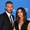 David et Victoria Beckham durant le tirage au sort de la Ligue des champions de l'UEFA 2018/2019 dans la salle des Princes du Griamdi Forum à Monaco, le 30 août 2018. © Bruno Bébert/Bestimage