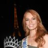 La belle Maëva Coucke, Miss France 2018, dévoile la couronne Miss France 2019 "Couleurs du Temps", dessinée et élaborée par les bijouteries Julien d'Orcel (dix ans de partenariat avec Miss France), au Rooftop NewCap, à Paris, France, le 5 novembre 2018. © Coadic Guirec/Bestimage