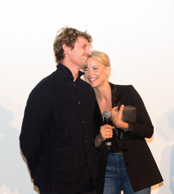 Exclusif - Virginie Efira et Niels Schneider lors de la présentation du film "Un amour impossible" lors de la 33ème edition du festival du film francophone à Namur en Belgique le 29 septembre 2018.