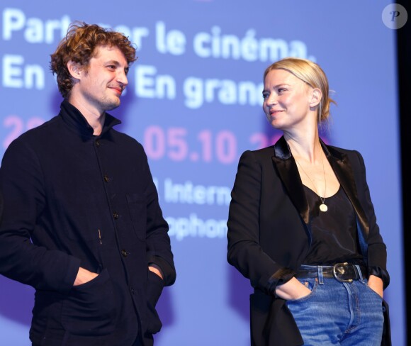 Exclusif - Virginie Efira et Niels Schneider lors de la présentation du film "Un amour impossible" lors de la 33ème edition du festival du film francophone à Namur en Belgique le 29 septembre 2018.