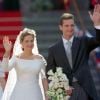 L'infante Cristina d'Espagne et Iñaki Urdangarin lors de leur mariage en octobre 1997 à Barcelone.