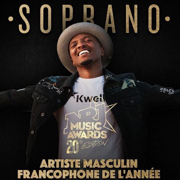 Soprano nommé aux NRJ Music Awards 2018 dans la catégorie artiste masculin francophone de l'année.