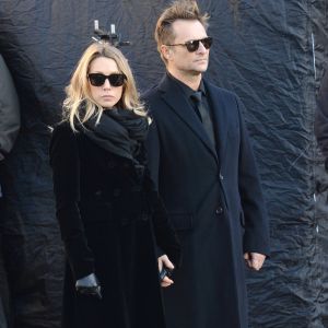 Laura Smet, David Hallyday - Arrivées des personnalités en l'église de La Madeleine pour les obsèques de Johnny Hallyday à Paris le 8 decembre 2017. © Veeren/Bestimage